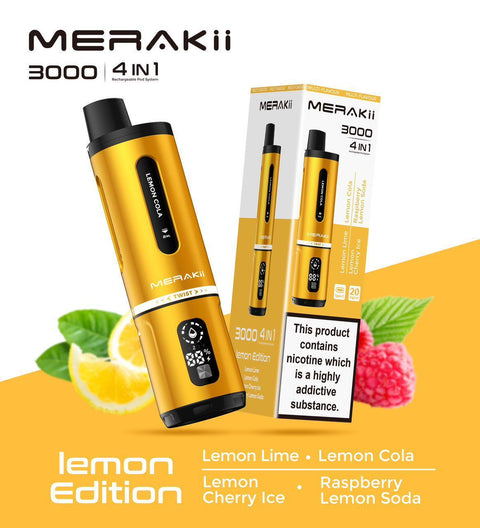 Shop 4 in 1 Merakii 3000 Puffs Disposable Vape Pod Kit - 4 in 1 Merakii 3000 Puffs Disposable Vape Pod Kit - Vape Blaze