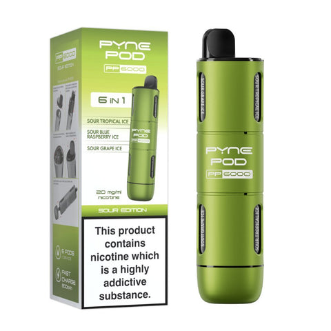 Shop 6 In 1 Pyne Pod PP6000 Disposable Vape Box of 5 - 6 In 1 Pyne Pod PP6000 Disposable Vape Box of 5 - Vape Blaze