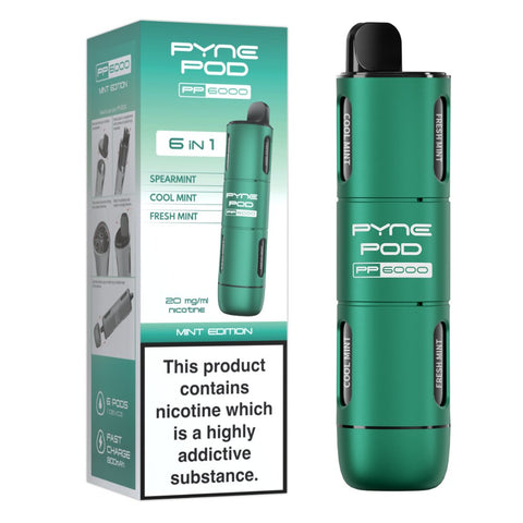 Shop 6 In 1 Pyne Pod PP6000 Disposable Vape Box of 5 - 6 In 1 Pyne Pod PP6000 Disposable Vape Box of 5 - Vape Blaze