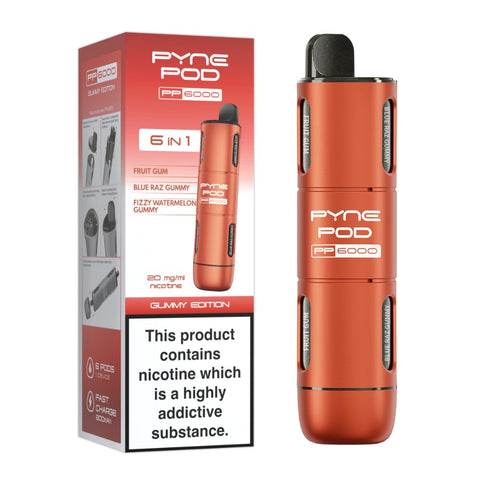 Shop 6 In 1 Pyne Pod PP6000 Disposable Vape Box of 5 - 6 In 1 Pyne Pod PP6000 Disposable Vape Box of 5 - Vape Blaze