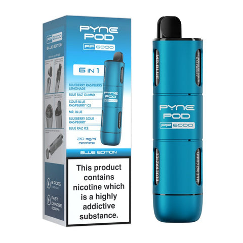 Shop 6 In 1 Pyne Pod PP6000 Disposable Vape Box of 5 - 6 In 1 Pyne Pod PP6000 Disposable Vape Box of 5 - Vape Blaze