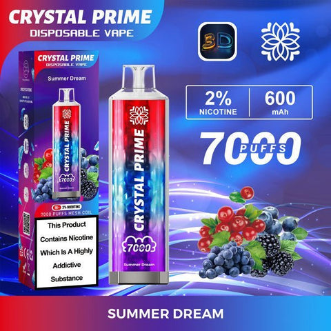 Shop Crystal Prime 7000 Disposable Vape Pack of 10 - Crystal Prime 7000 Disposable Vape Pack of 10 - Vape Blaze