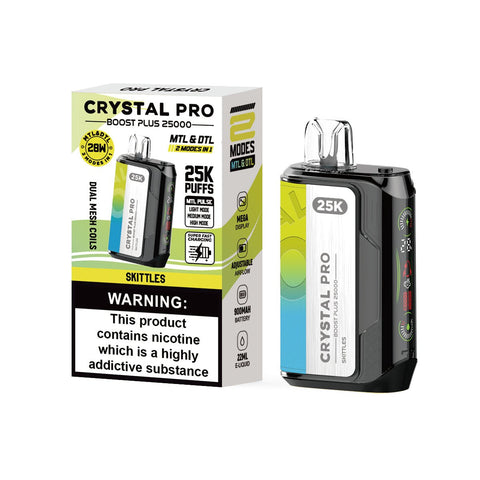 Shop Crystal Pro Boost Plus 25k Disposable Vape Pack of 5 - Crystal Pro Boost Plus 25k Disposable Vape Pack of 5 - Vape Blaze