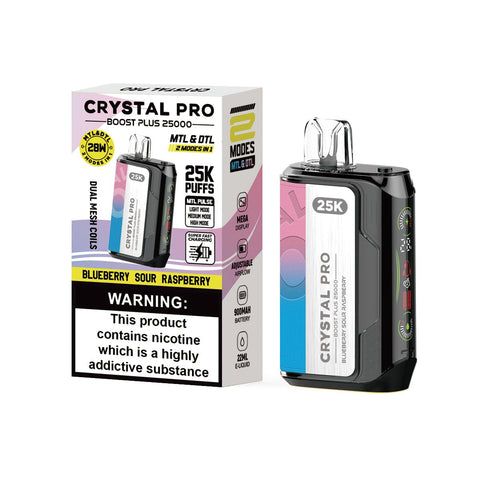 Shop Crystal Pro Boost Plus 25k Disposable Vape Pack of 5 - Crystal Pro Boost Plus 25k Disposable Vape Pack of 5 - Vape Blaze