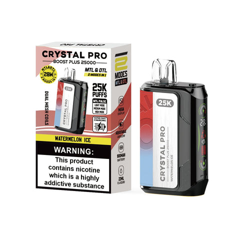 Shop Crystal Pro Boost Plus 25k Disposable Vape Pack of 5 - Crystal Pro Boost Plus 25k Disposable Vape Pack of 5 - Vape Blaze