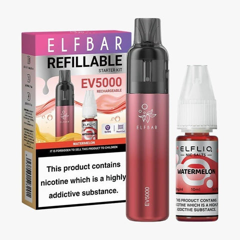 Shop Elf Bar EV5000 Starter Kit & Elfliq Nic Salt 10ml E - Liquid Combo Pack - Elf Bar EV5000 Starter Kit & Elfliq Nic Salt 10ml E - Liquid Combo Pack - Vape Blaze