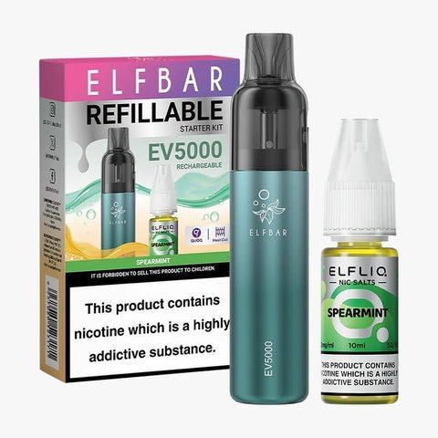 Shop Elf Bar EV5000 Starter Kit & Elfliq Nic Salt 10ml E - Liquid Combo Pack - Elf Bar EV5000 Starter Kit & Elfliq Nic Salt 10ml E - Liquid Combo Pack - Vape Blaze