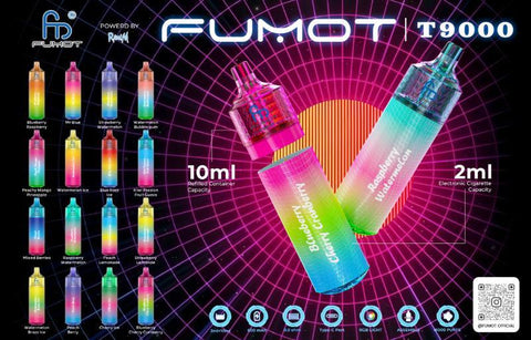 Shop Fumot T9000 Disposable Vape - Fumot T9000 Disposable Vape Box of 5 - Vape Wholesale Mcr - Vape Blaze