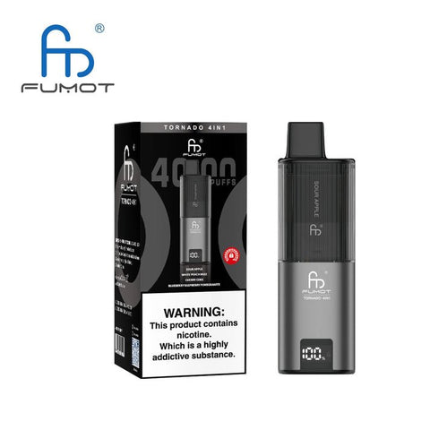 Shop Fumot Tornado 4000 Disposable 4 in 1 Vape - Fumot Tornado 4000 Disposable 4 in 1 Vape Box of 5 - Fumot Tornado 4000 Disposable 4 in 1 Vape Box of 5 - Direct Vape Wholesale - Vape Blaze