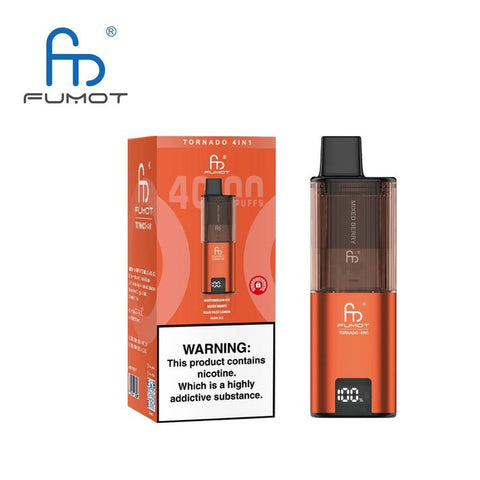 Shop Fumot Tornado 4000 Disposable 4 in 1 Vape - Fumot Tornado 4000 Disposable 4 in 1 Vape Box of 5 - Fumot Tornado 4000 Disposable 4 in 1 Vape Box of 5 - Direct Vape Wholesale - Vape Blaze