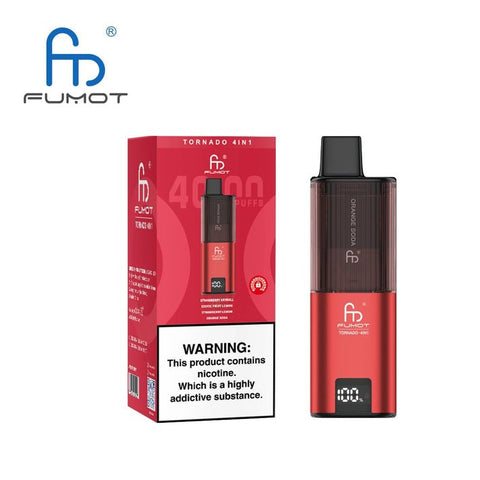 Shop Fumot Tornado 4000 Disposable 4 in 1 Vape - Fumot Tornado 4000 Disposable 4 in 1 Vape Box of 5 - Fumot Tornado 4000 Disposable 4 in 1 Vape Box of 5 - Direct Vape Wholesale - Vape Blaze