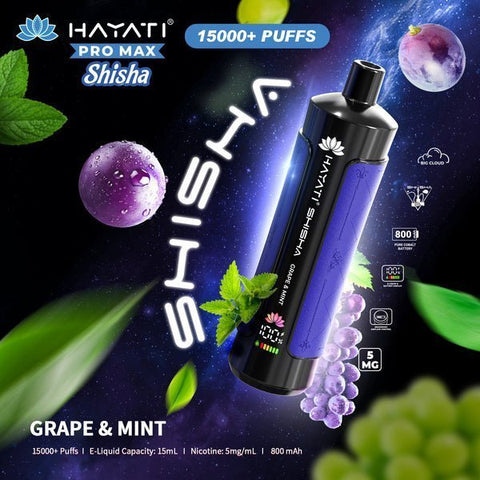 Shop Hayati Pro Max Shisha 15000 Disposable Vape - Hayati Pro Max Shisha 15000 Disposable Vape Box of 5 - VapingSupplier - Vape Blaze