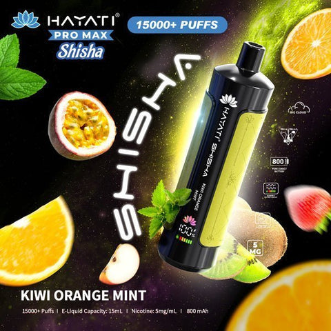 Shop Hayati Pro Max Shisha 15000 Disposable Vape - Hayati Pro Max Shisha 15000 Disposable Vape Box of 5 - VapingSupplier - Vape Blaze