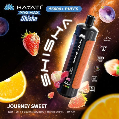 Shop Hayati Pro Max Shisha 15000 Disposable Vape - Hayati Pro Max Shisha 15000 Disposable Vape Box of 5 - VapingSupplier - Vape Blaze