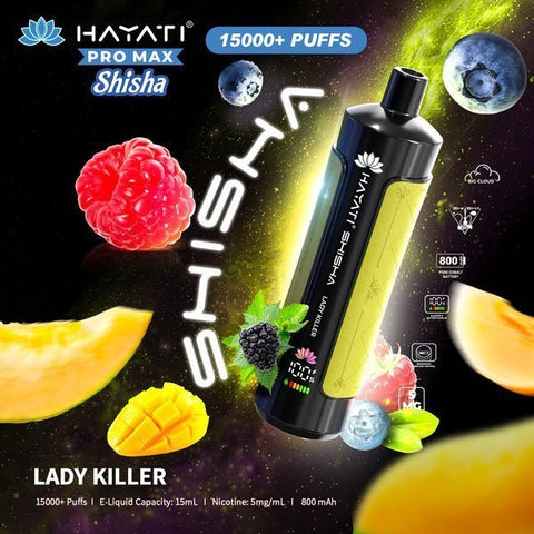 Shop Hayati Pro Max Shisha 15000 Disposable Vape - Hayati Pro Max Shisha 15000 Disposable Vape Box of 5 - VapingSupplier - Vape Blaze