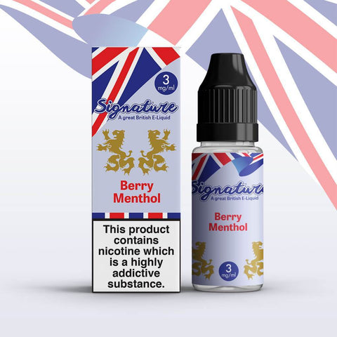 Shop Signature Berry Menthol - 10ml (Pack of 10) - Signature Berry Menthol - 10ml (Pack of 10) - Vape Blaze