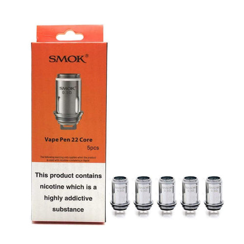 Shop Smok Vape Pen 22 Core - 0.25 ohm - Coils - 5pack - Smok Vape Pen 22 Core - 0.25 ohm - Coils - 5pack - Vape Blaze