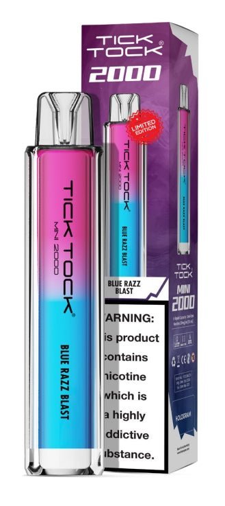 Shop Tick Tock Mini 2000 Disposable Vape Box of 5 - Tick Tock Mini 2000 Disposable Vape Box of 10 - Vape Wholesale Mcr - Vape Blaze