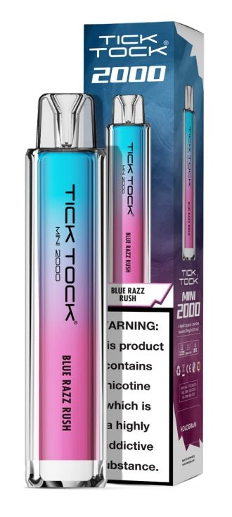 Shop Tick Tock Mini 2000 Disposable Vape Box of 5 - Tick Tock Mini 2000 Disposable Vape Box of 10 - Vape Wholesale Mcr - Vape Blaze